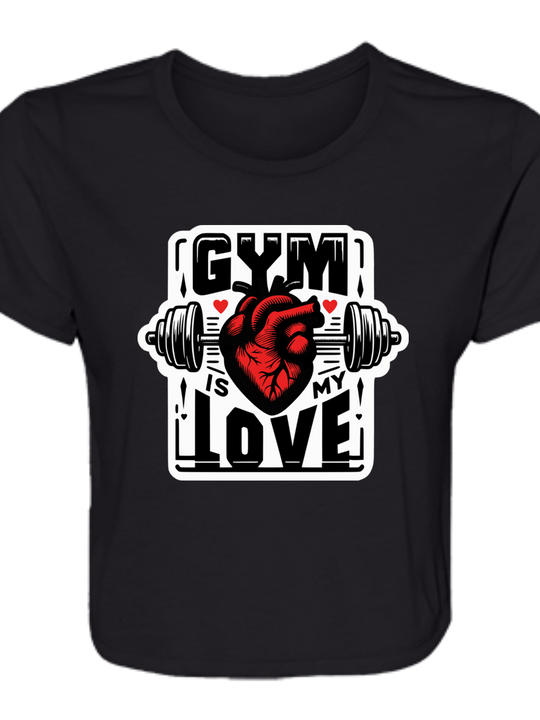 Gym is my Love Cropped Tee