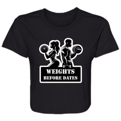 Weights Before Dates Cropped Tee