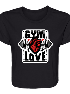 Gym is my Love Cropped Tee