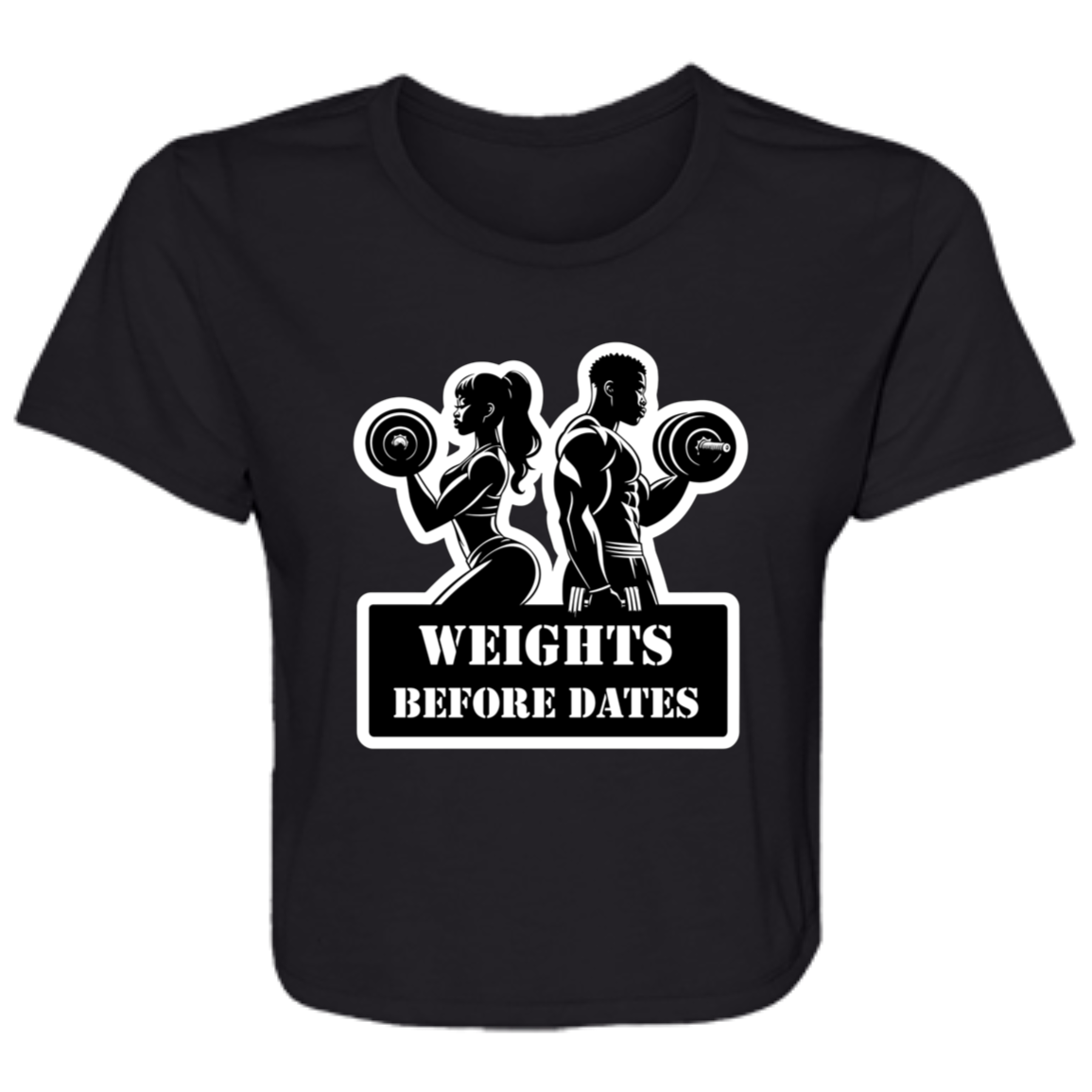 Weights Before Dates Cropped Tee