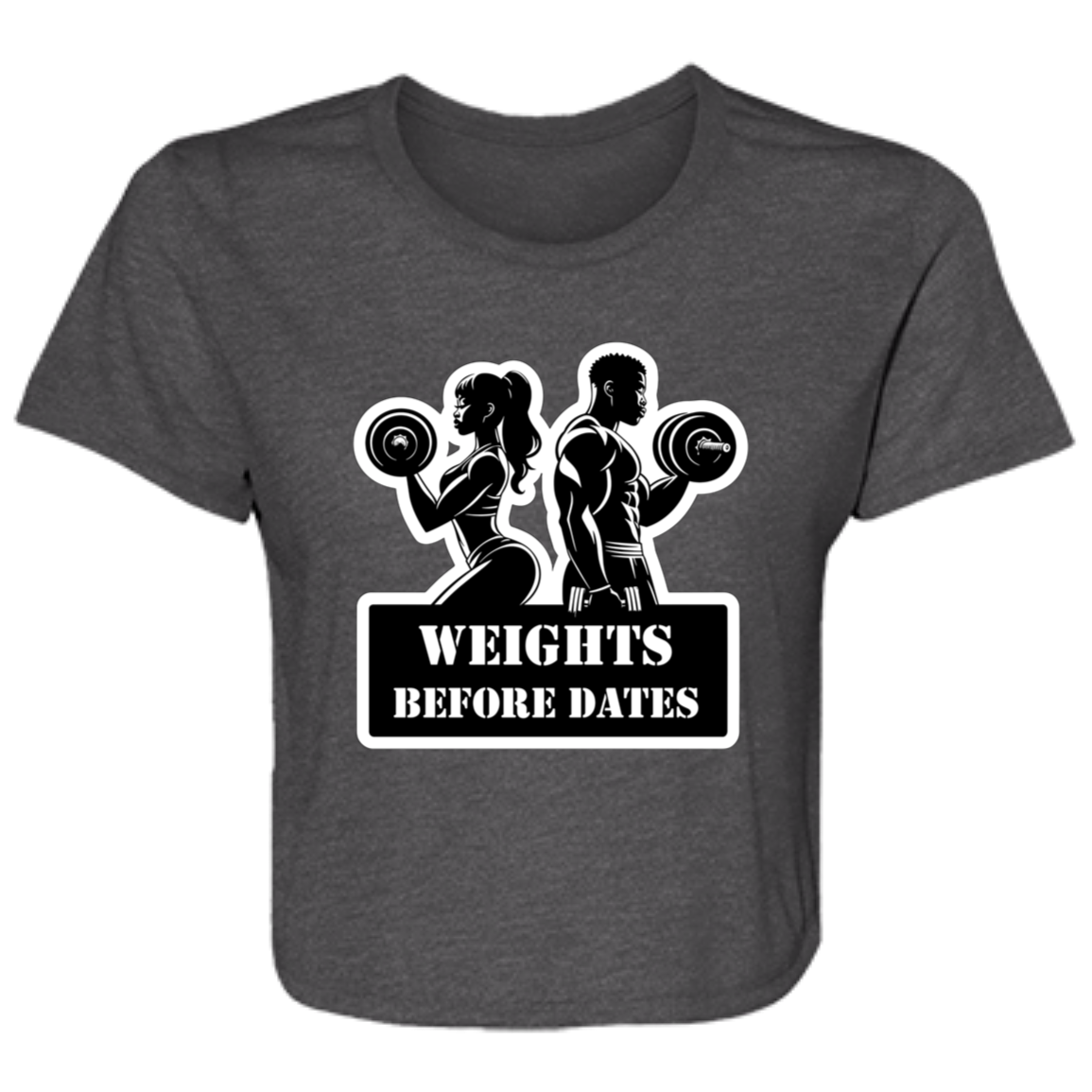 Weights Before Dates Cropped Tee